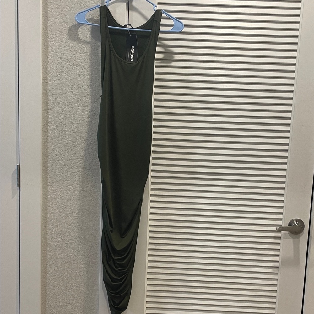 Zeagoo Dark Green Maxi Dress
